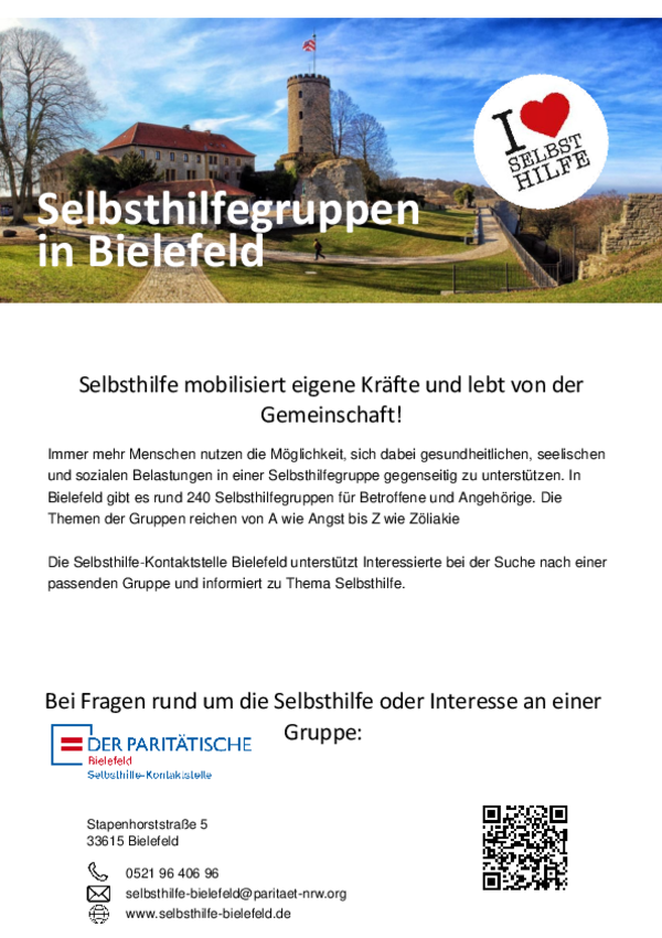 Themenliste Bielefelder Selbsthilfegruppen